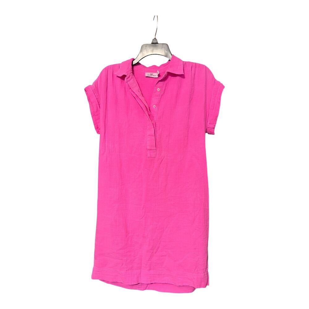 Vineyard Vines Women’s XXS Pink Margo Double Gauze Shirtdress
